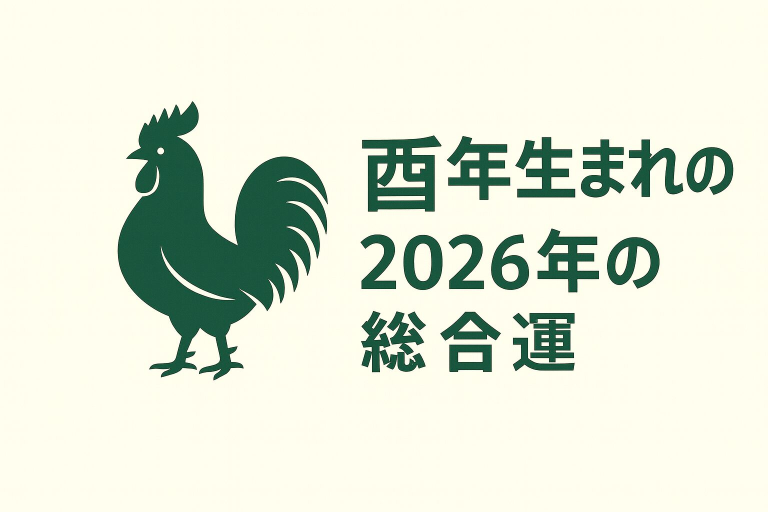 酉年生まれの2026年(令和8年)の総合運