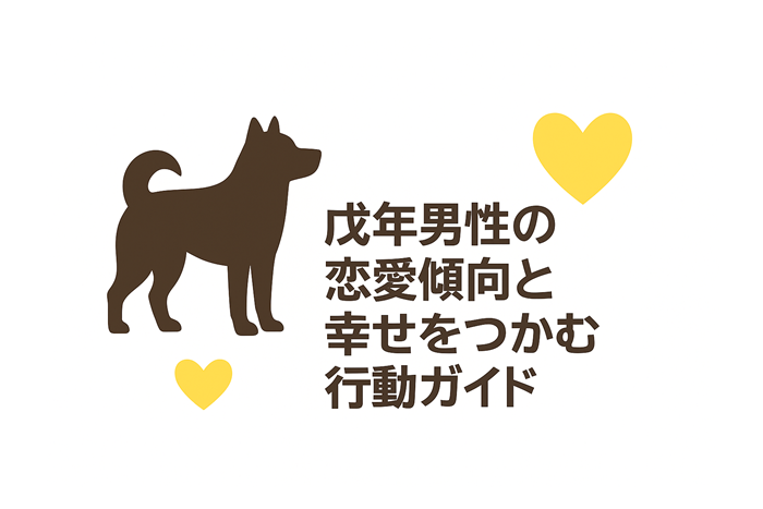 戌年（いぬ年）男性の恋愛傾向と幸せをつかむ行動ガイド　イメージ