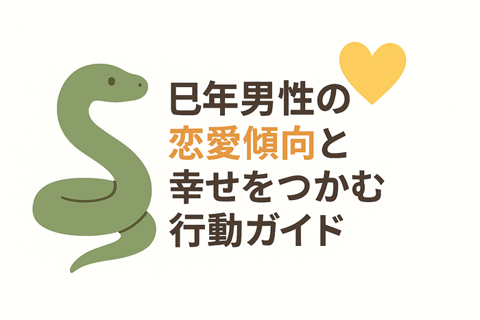 巳年（へび年）男性の恋愛傾向と幸せをつかむ行動ガイド　イメージ