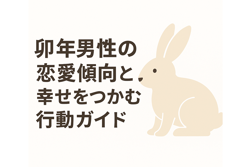 卯年（うさぎ年）男性の恋愛傾向と幸せをつかむ行動ガイド　イメージ