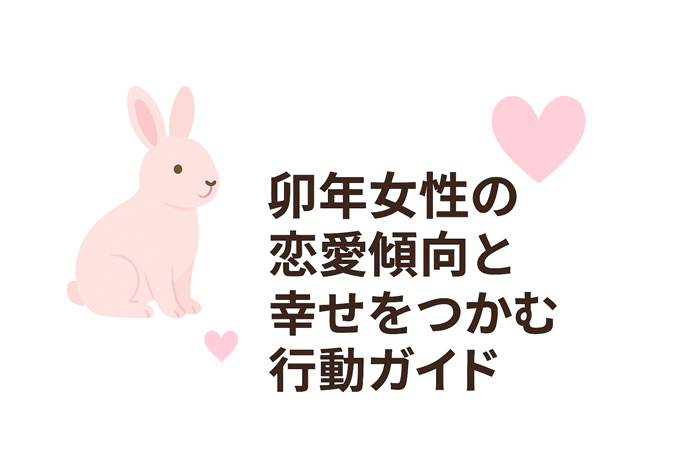 卯年（うさぎ年）女性の恋愛傾向と幸せをつかむ行動ガイド　イメージ